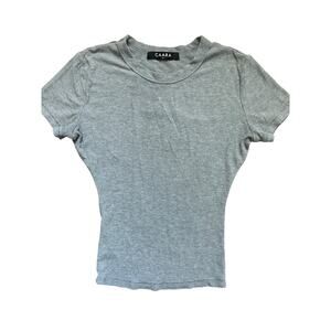 CAARA Small Grey Ribbed Lounge Set Top & Pants
